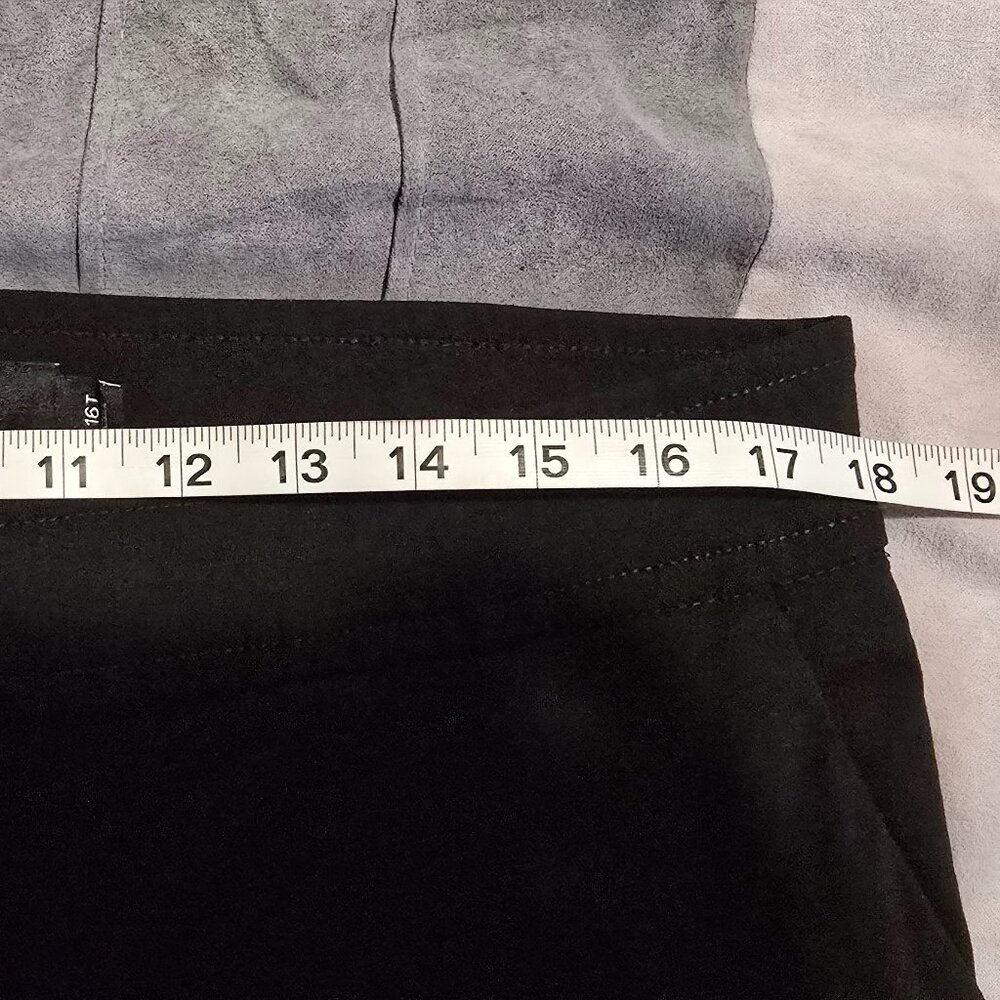Torrid Studio- Trouser Straight Deluxe Stretch Mid-Rise Pant- 16T, Black - Picture 9 of 9